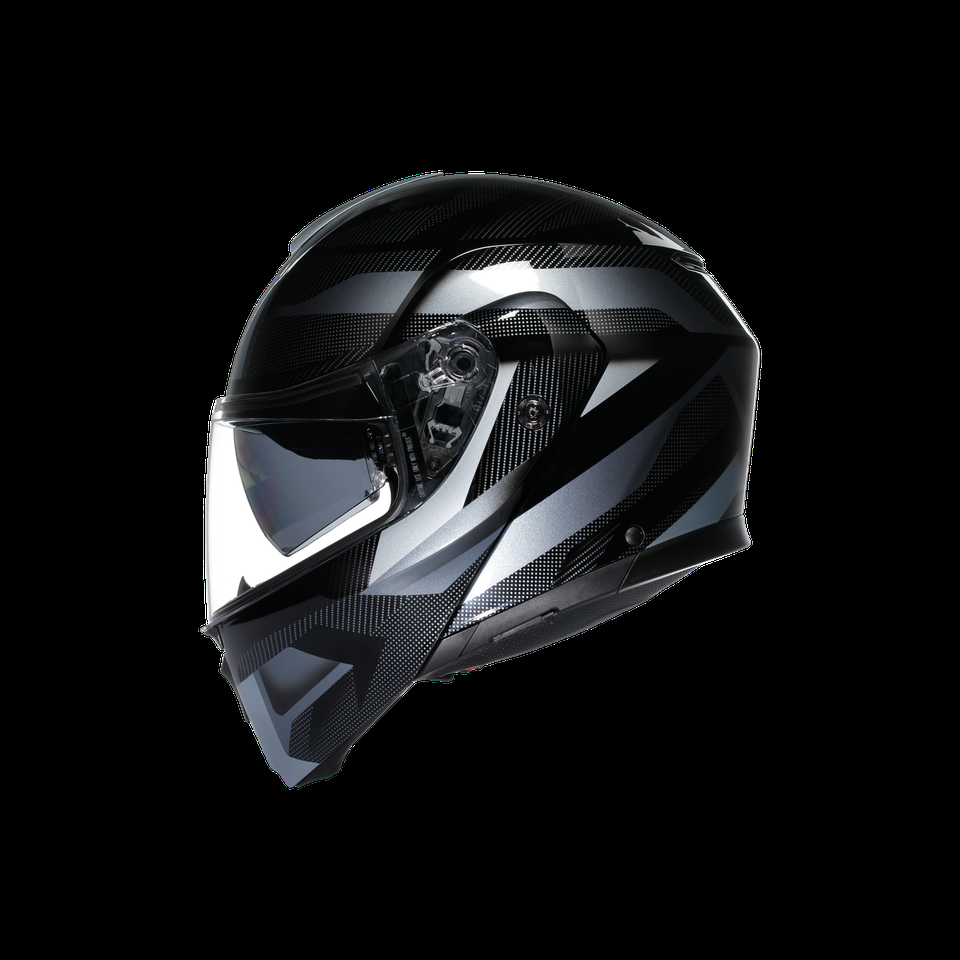casque moto pliant streetmodular ledro mat noir-gris