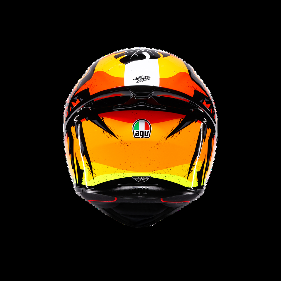 casque moto intégral k1 s tropicrush blackorange dot e2206