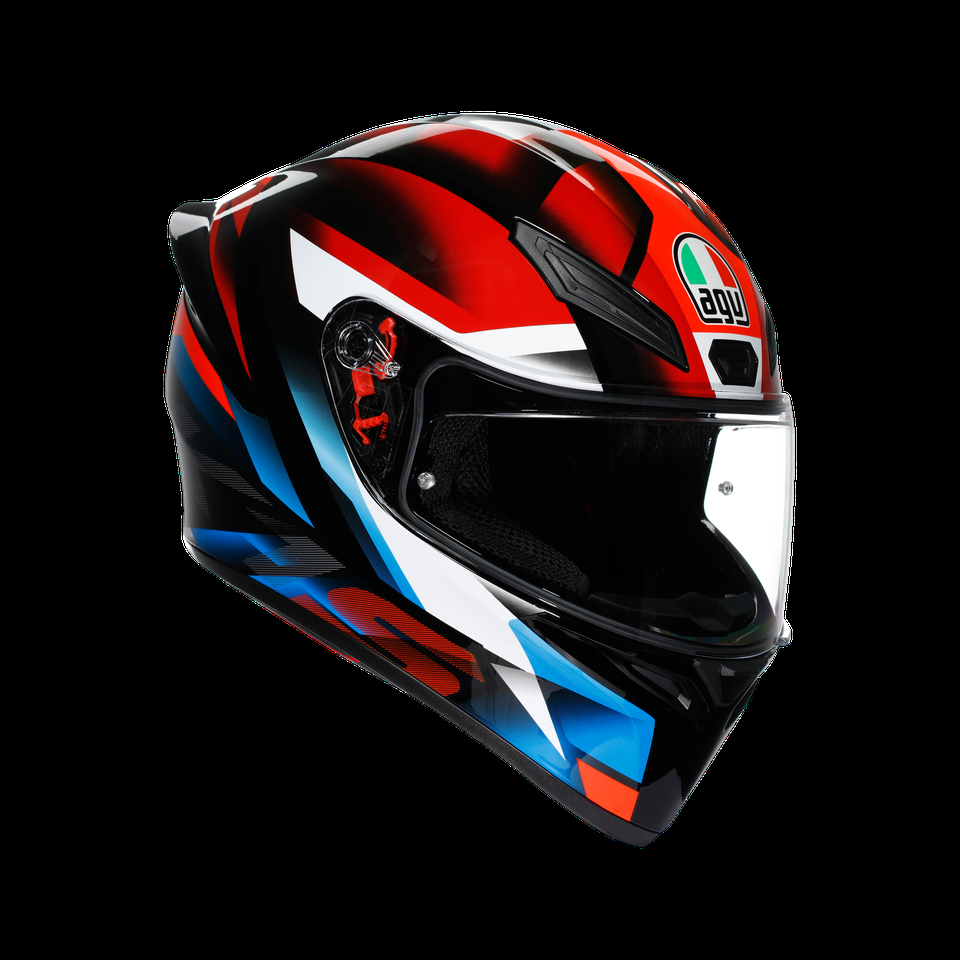 casque moto intégral k1 s fastlap blackredblue dot e2206