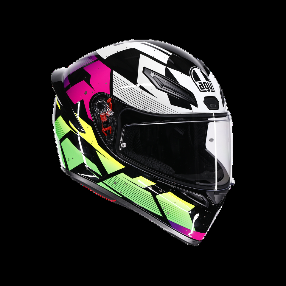 casque moto intégral k1 s punkpulse noirvioletlime dot e2206