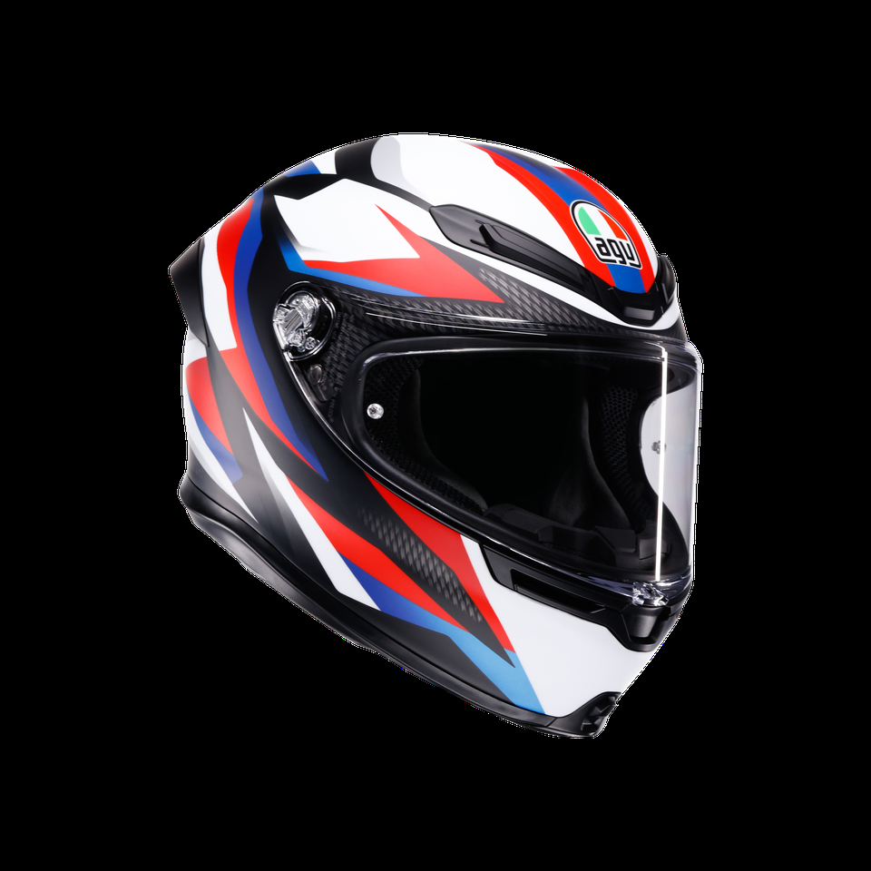 casque intégral moto k6 s timewarp noir mat rouge bleu dot e2206
