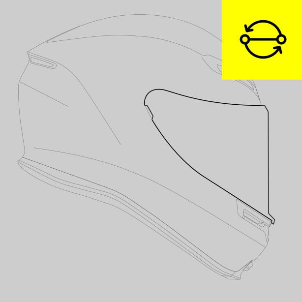 remplacement de la garniture de visière pour casques sport