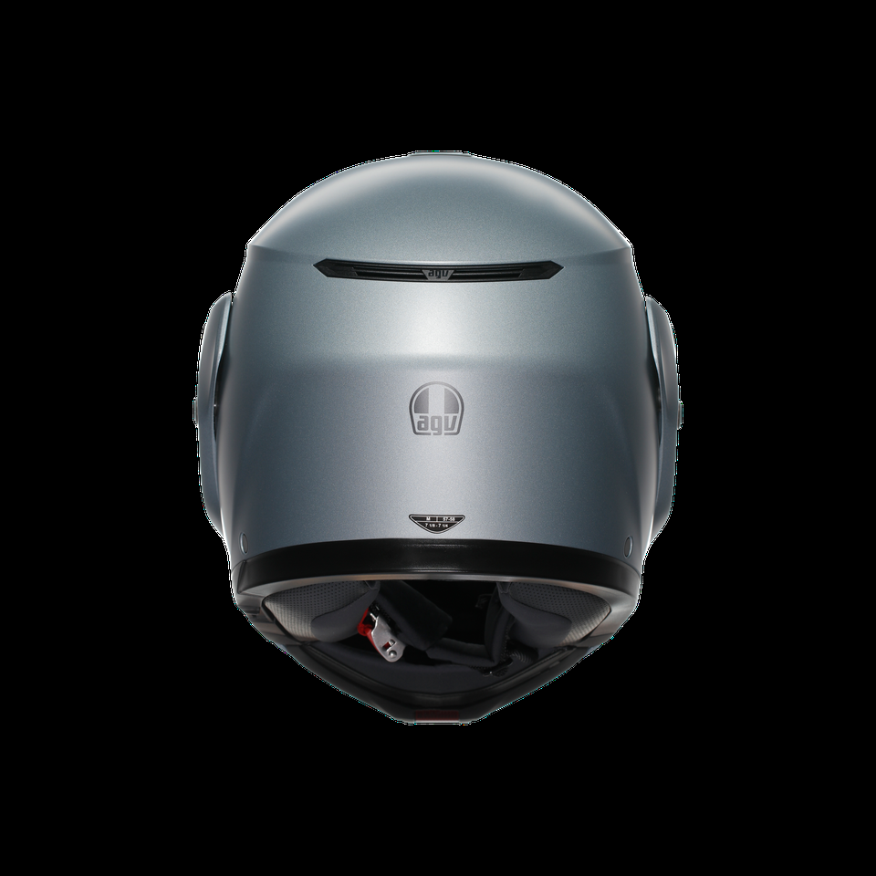 casque moto à visière relevable streetmodular mono mat argent
