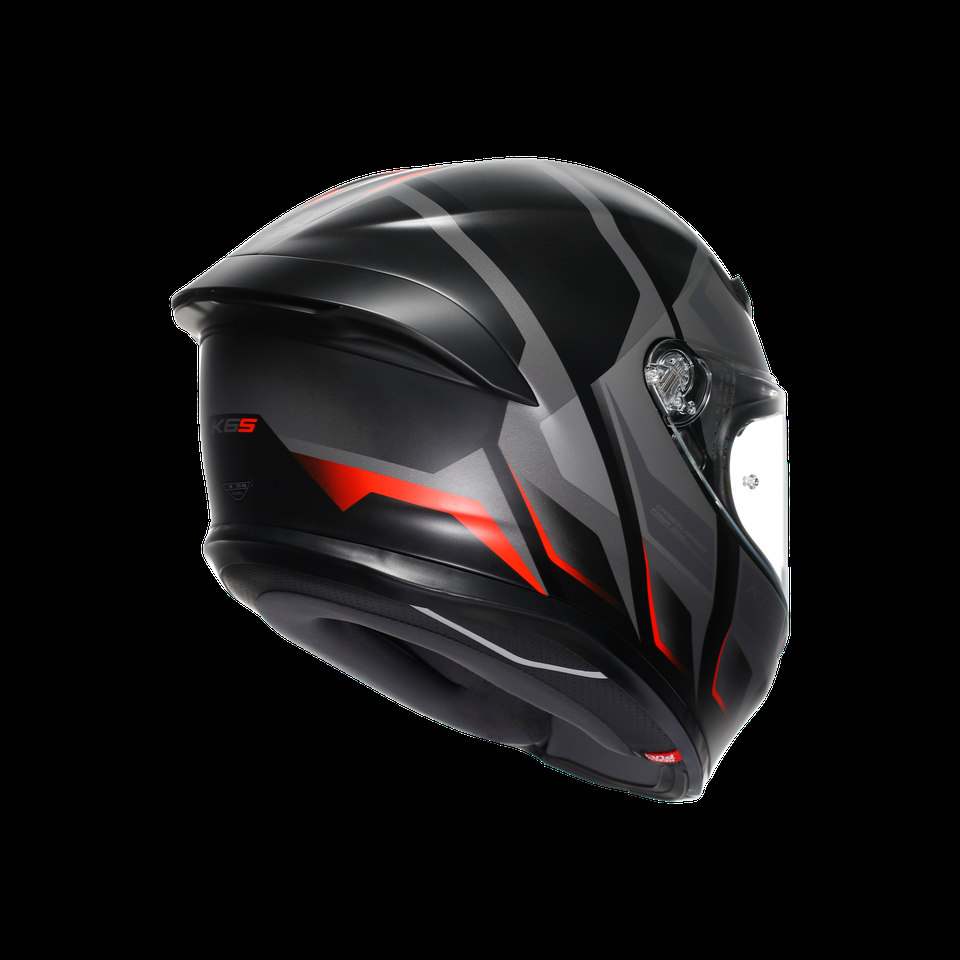 casque moto intégral k6 s karve noir mat gris rouge dot e2206