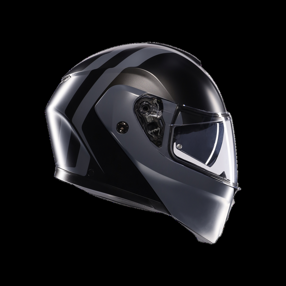 casque moto à visière relevable streetmodular resia mat noirgris dote2206