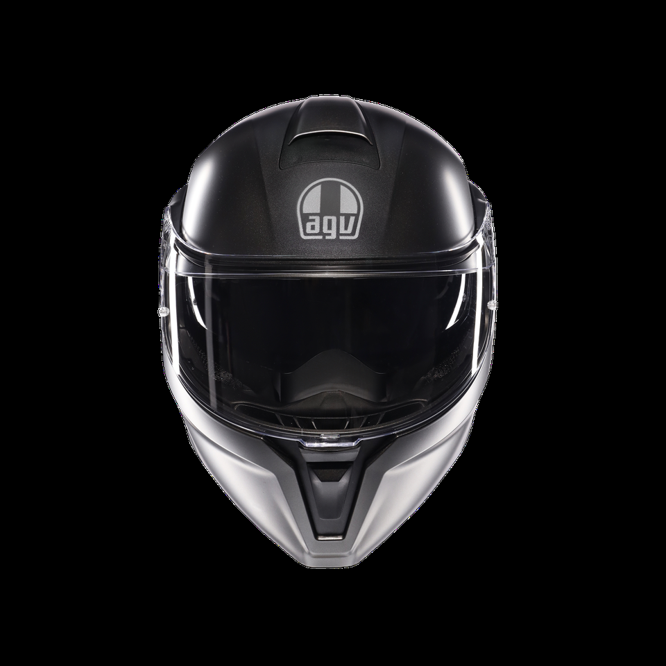 casque moto à visière relevable streetmodular mono mat asfalto gris dote2206