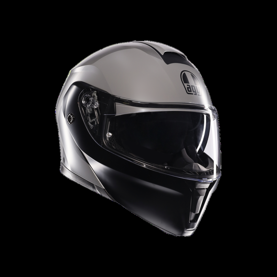 casque moto à visière relevable streetmodular resia mat gris noir fluo dote2206