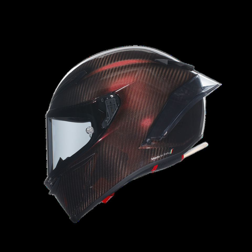casque intégral moto pista gp rr mono rouge carbone e2206 dot