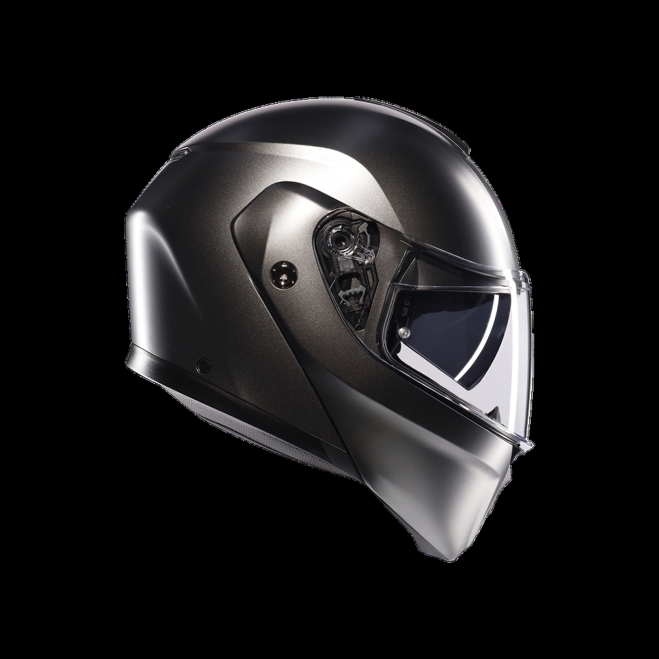 casque moto à visière relevable streetmodular mono mat asfalto gris dote2206