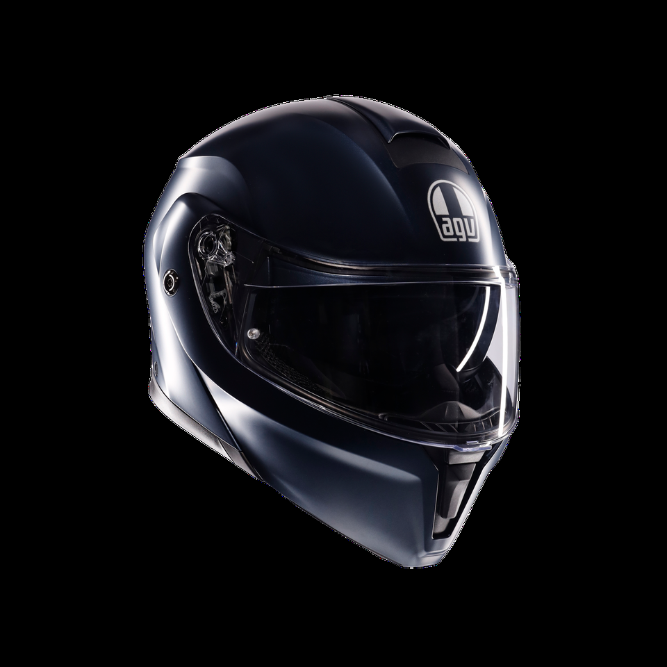 casque moto à visière relevable streetmodular mono mat profond bleu dote2206