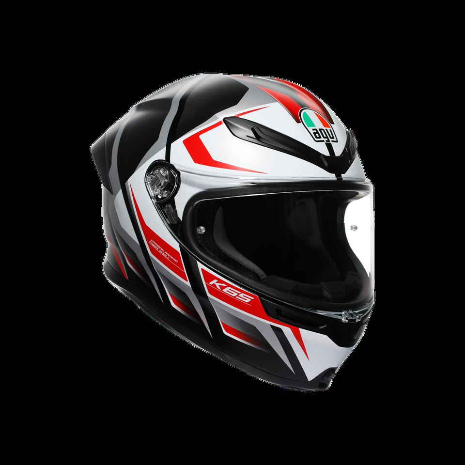 casque moto intégral k6 s karve noir mat blanc rouge dot e2206