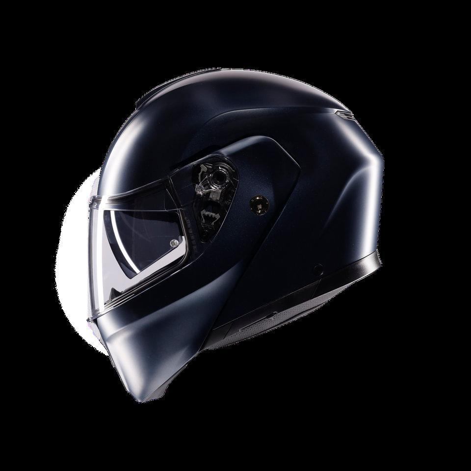 casque moto à visière relevable streetmodular mono mat profond bleu dote2206