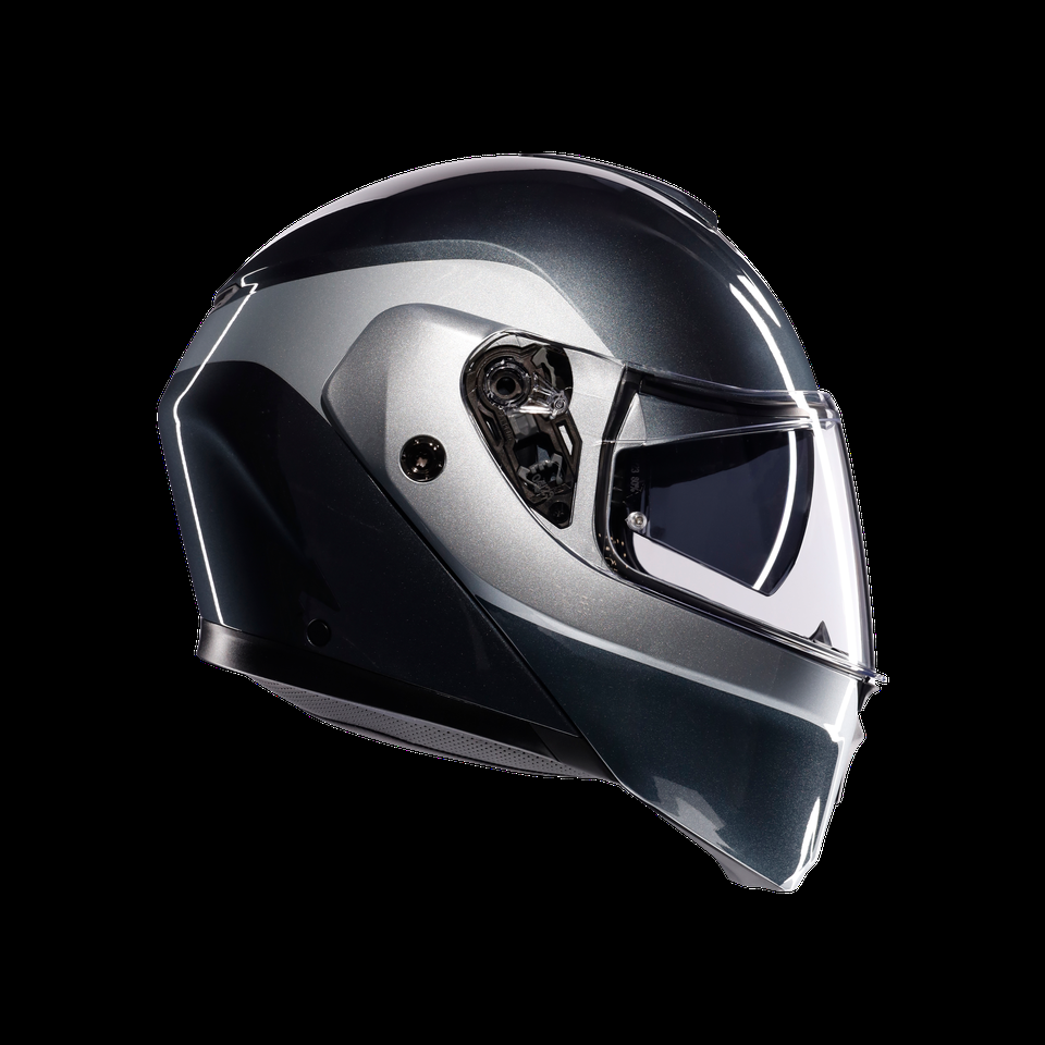 casque moto flip-up streetmodular levico greysilver dote2206
