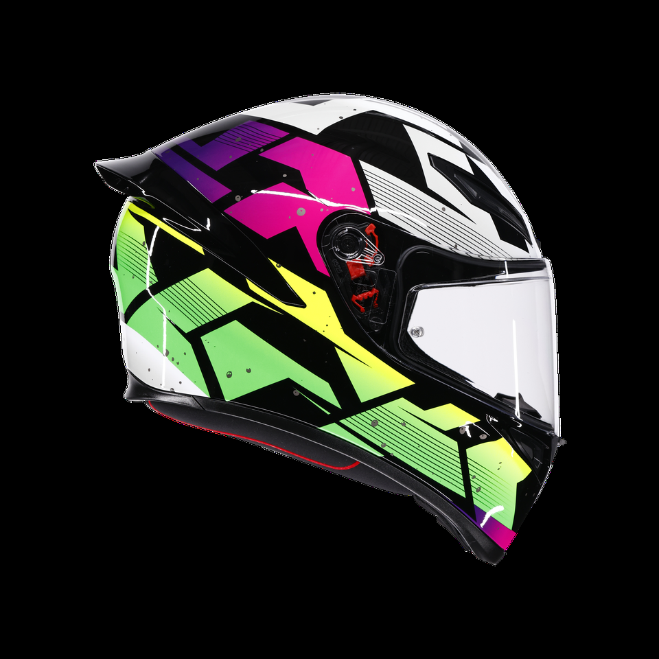 casque moto intégral k1 s punkpulse noirvioletlime dot e2206