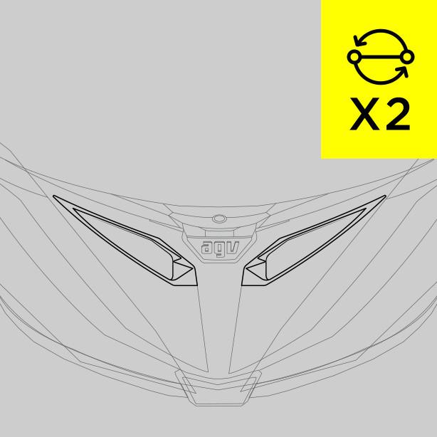 remplacement des grilles de menton pour casques de course