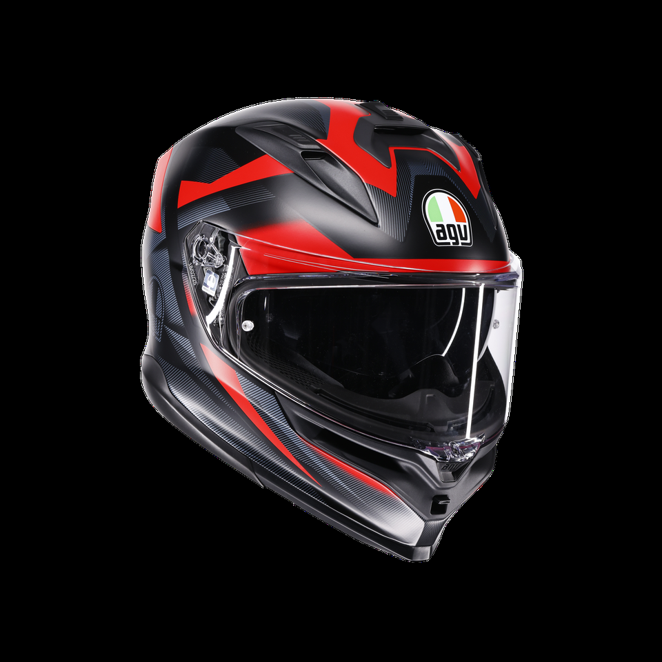 casque moto intégral k7 mplk glimpse noir mat rouge dot e2206