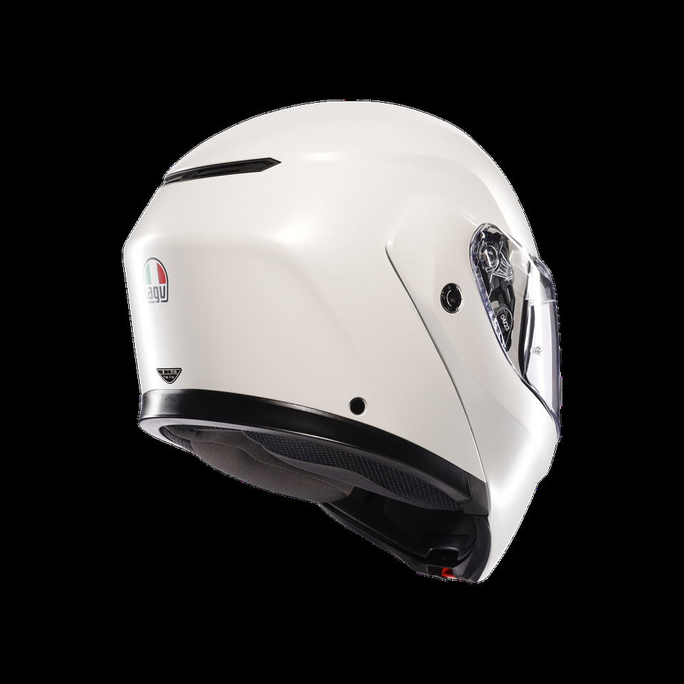casque moto à visière relevable streetmodular mono mat noir matière blanc dote2206