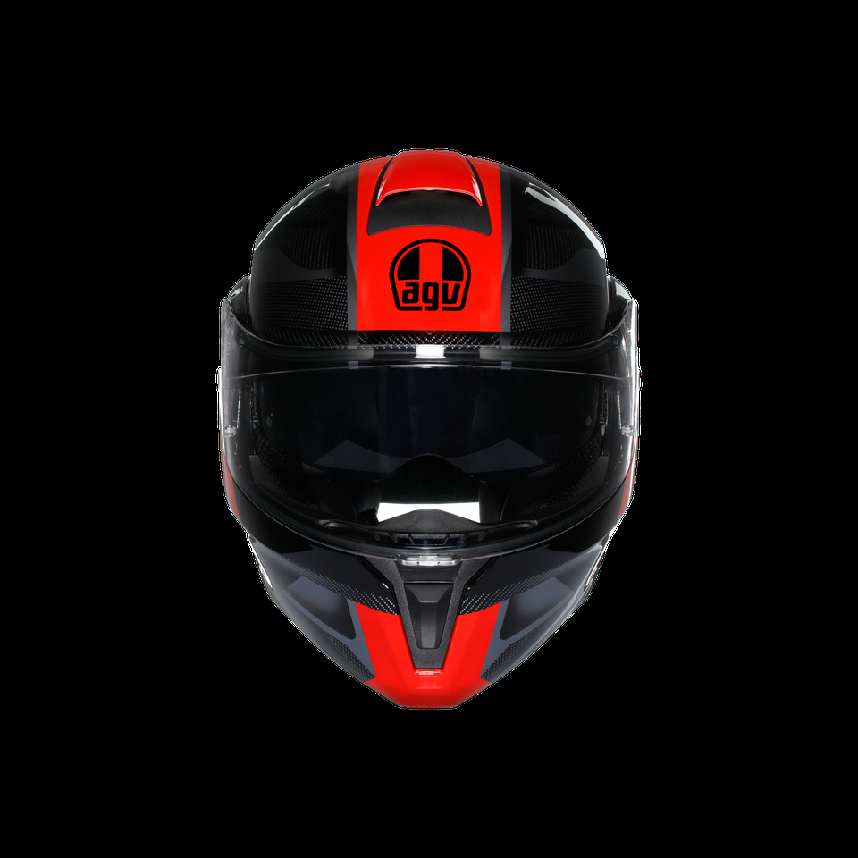 casque moto flip-up streetmodular ledro blackred ledro