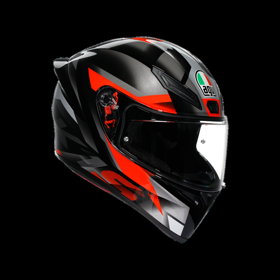 casque moto intégral k1 s fastlap blackgreyred dot e2206