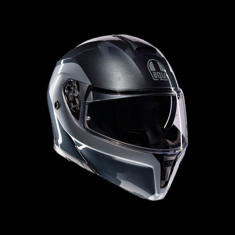 casque moto flip-up streetmodular levico greysilver dote2206